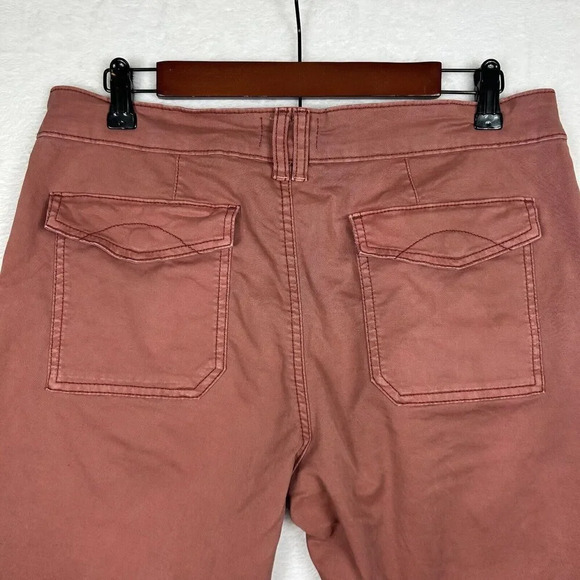 Anthropologie‎ Pilcro Jefferson Utility Pants Stretch Rose Orange 30 Petite - Picture 6 of 12